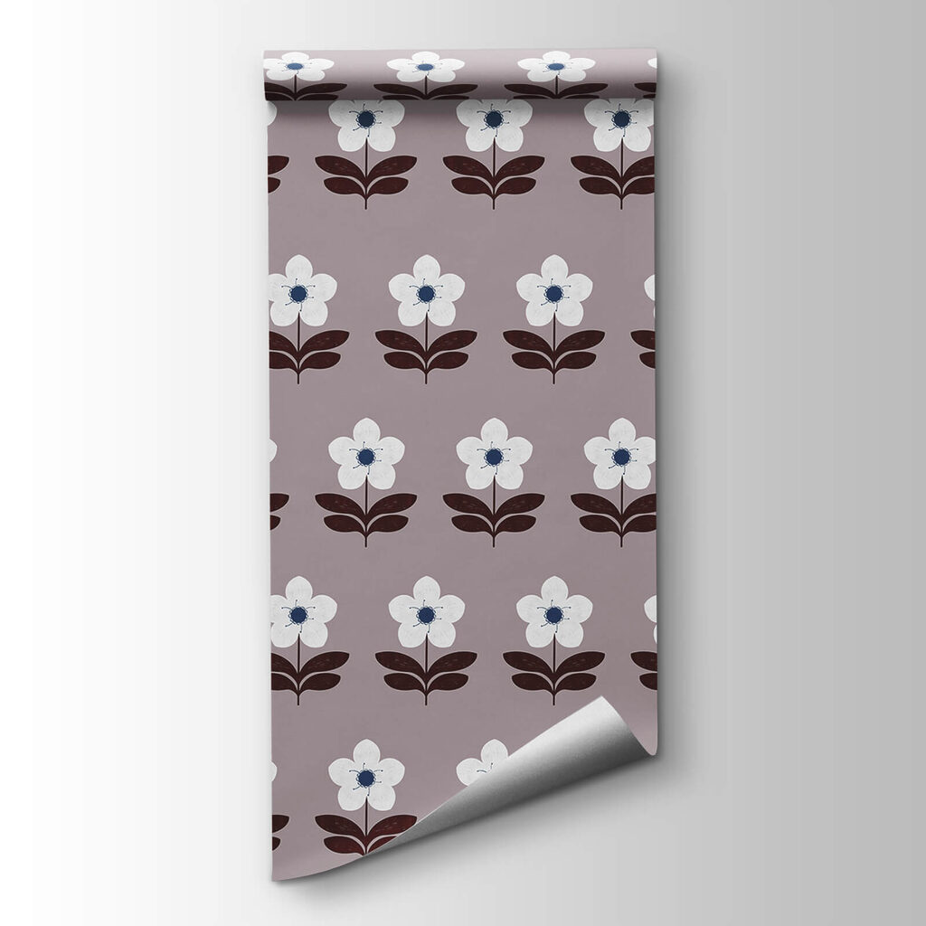 Fleurs blanches, feuilles brunes — vue du produit