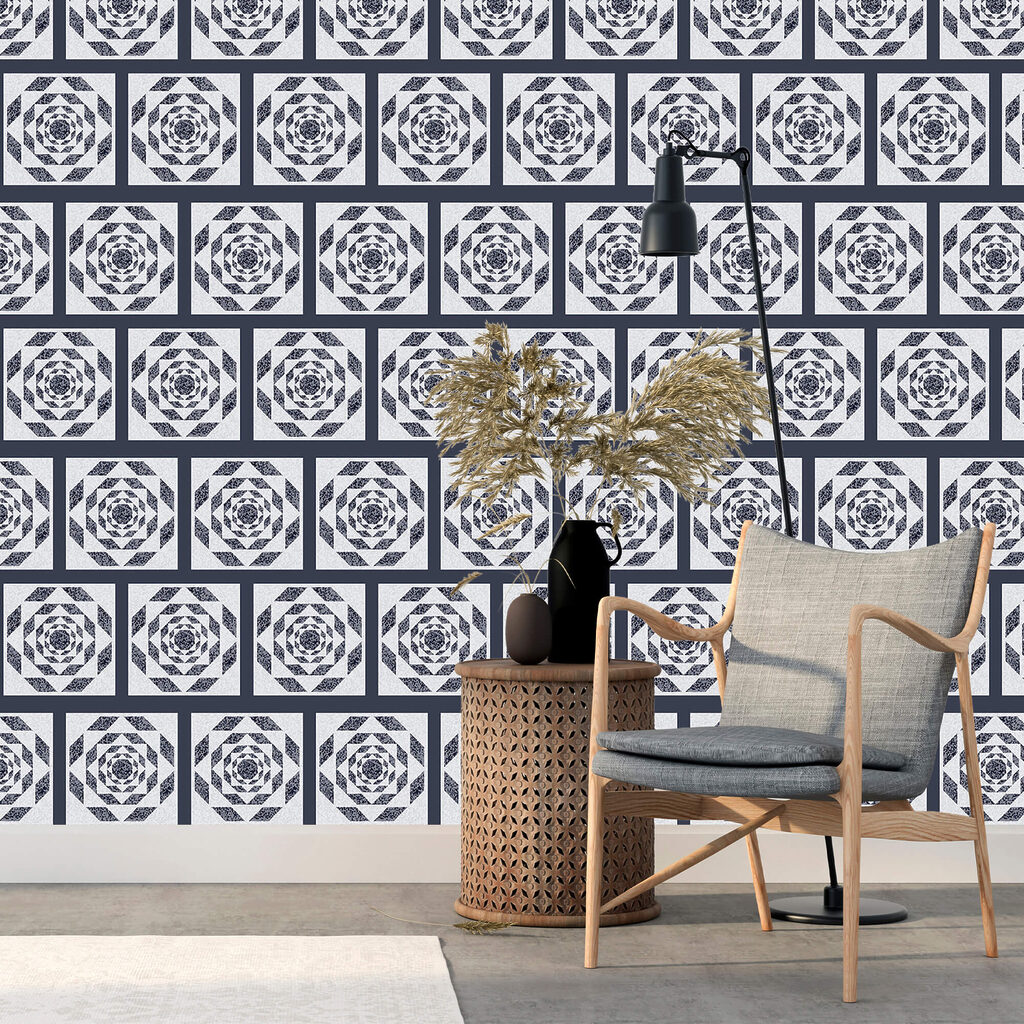 Ornements floraux en carrés — intérieur 2