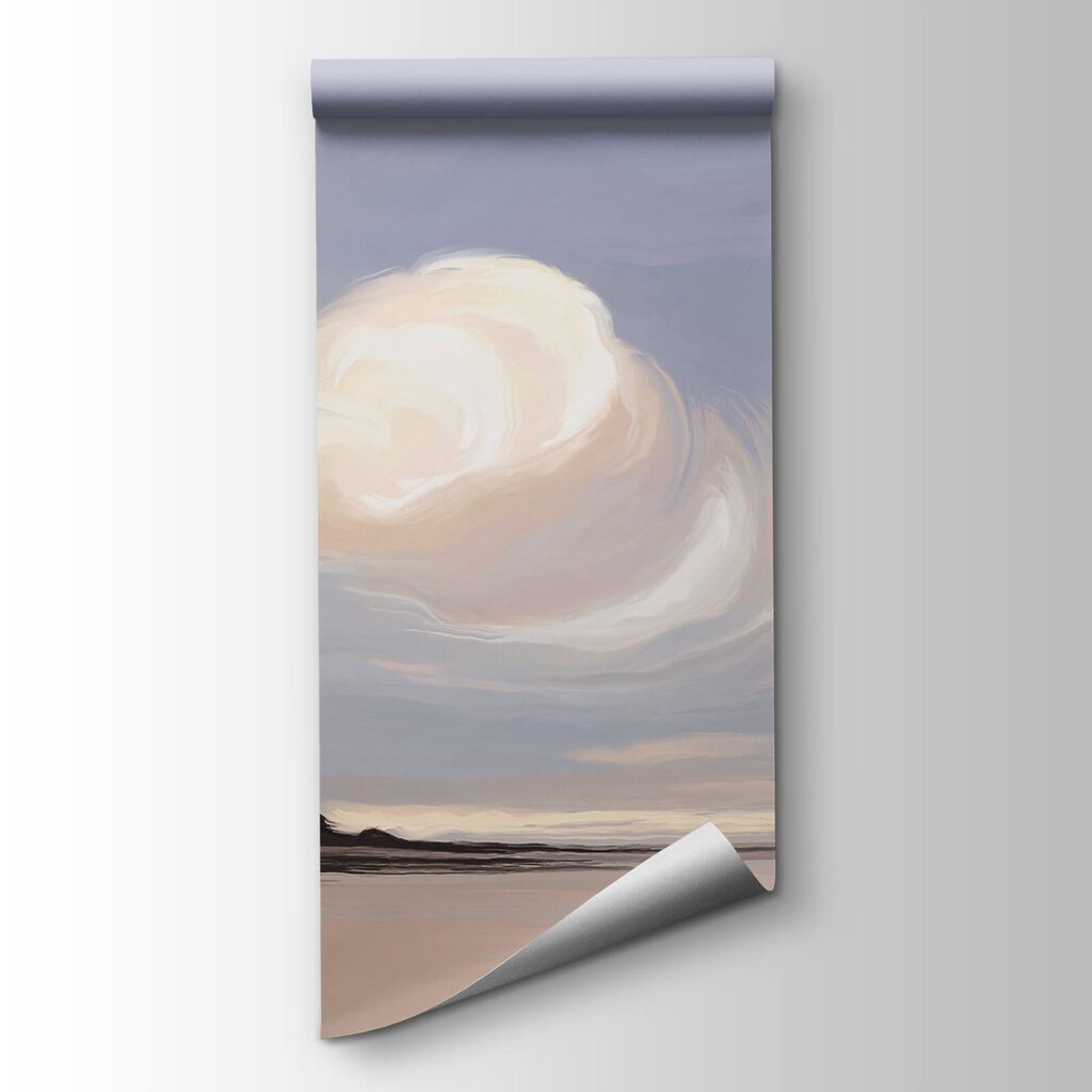 Nuage blanc solitaire — vue du produit