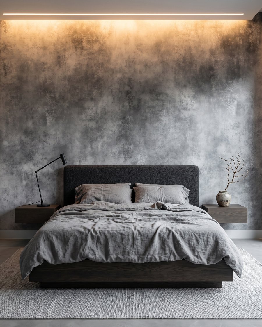 Brume grise sans horizon dans un intérieur