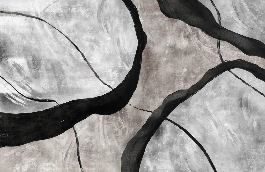 Branches noir et blanc — motif complet