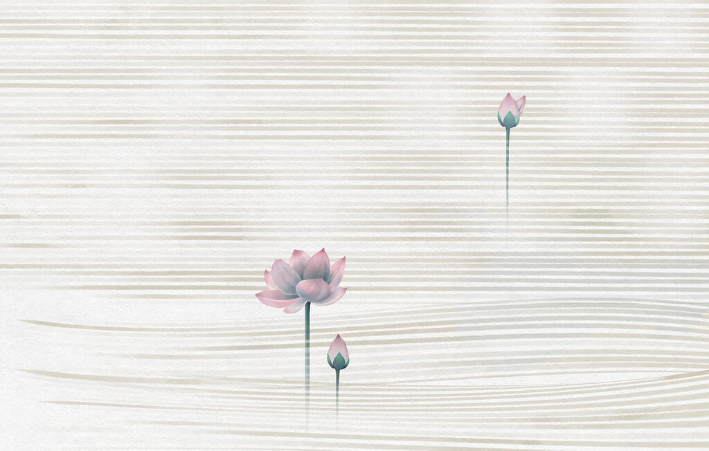 Deux fleurs délicates — motif complet