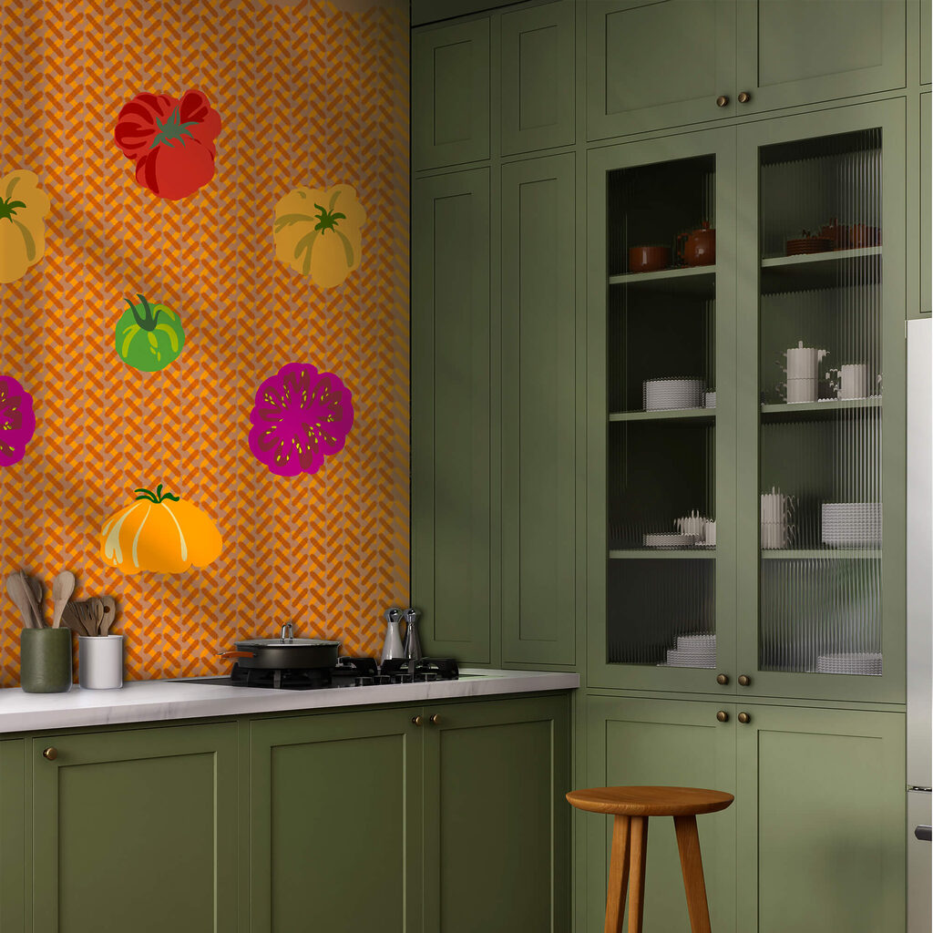 Fruits colorés en rangées — intérieur 3