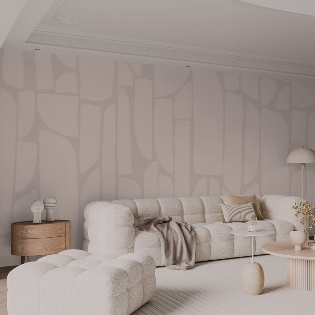 Mosaïque rose dans un intérieur