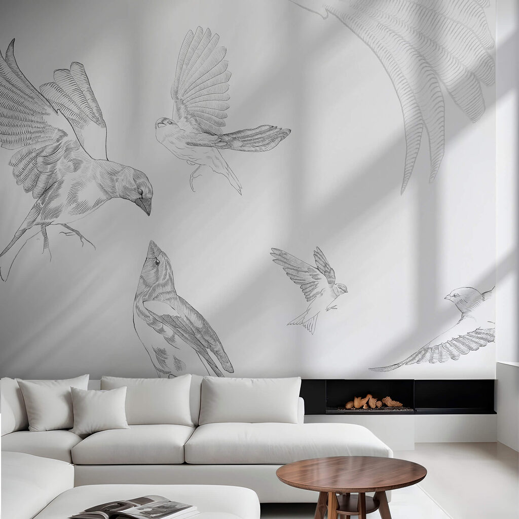 Oiseaux qui s’envolent — intérieur 1