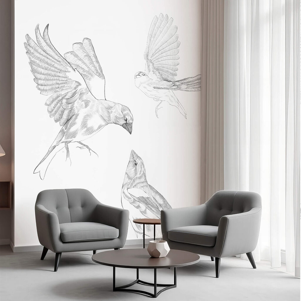 Oiseaux qui s’envolent — intérieur 2
