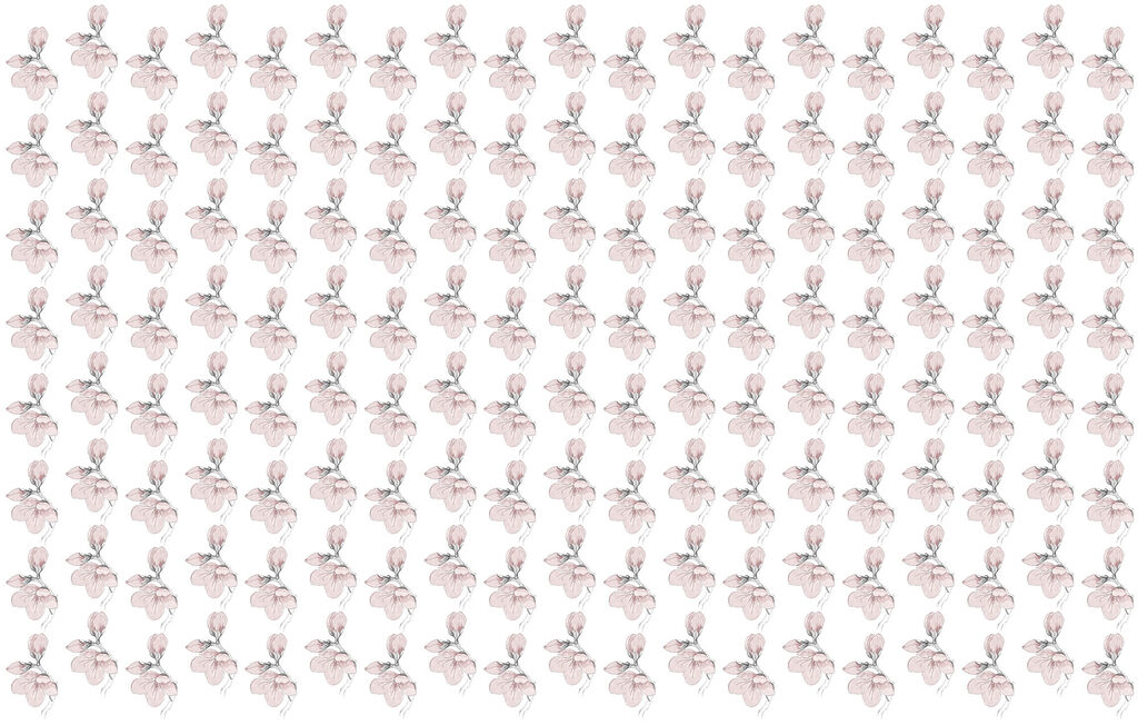 Fleurettes en rangées — motif complet