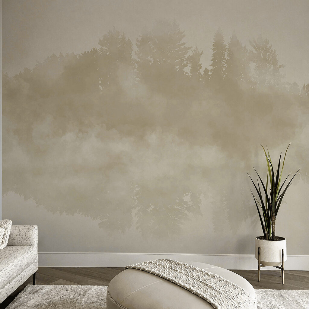 Bosquet dans la brume dans un intérieur