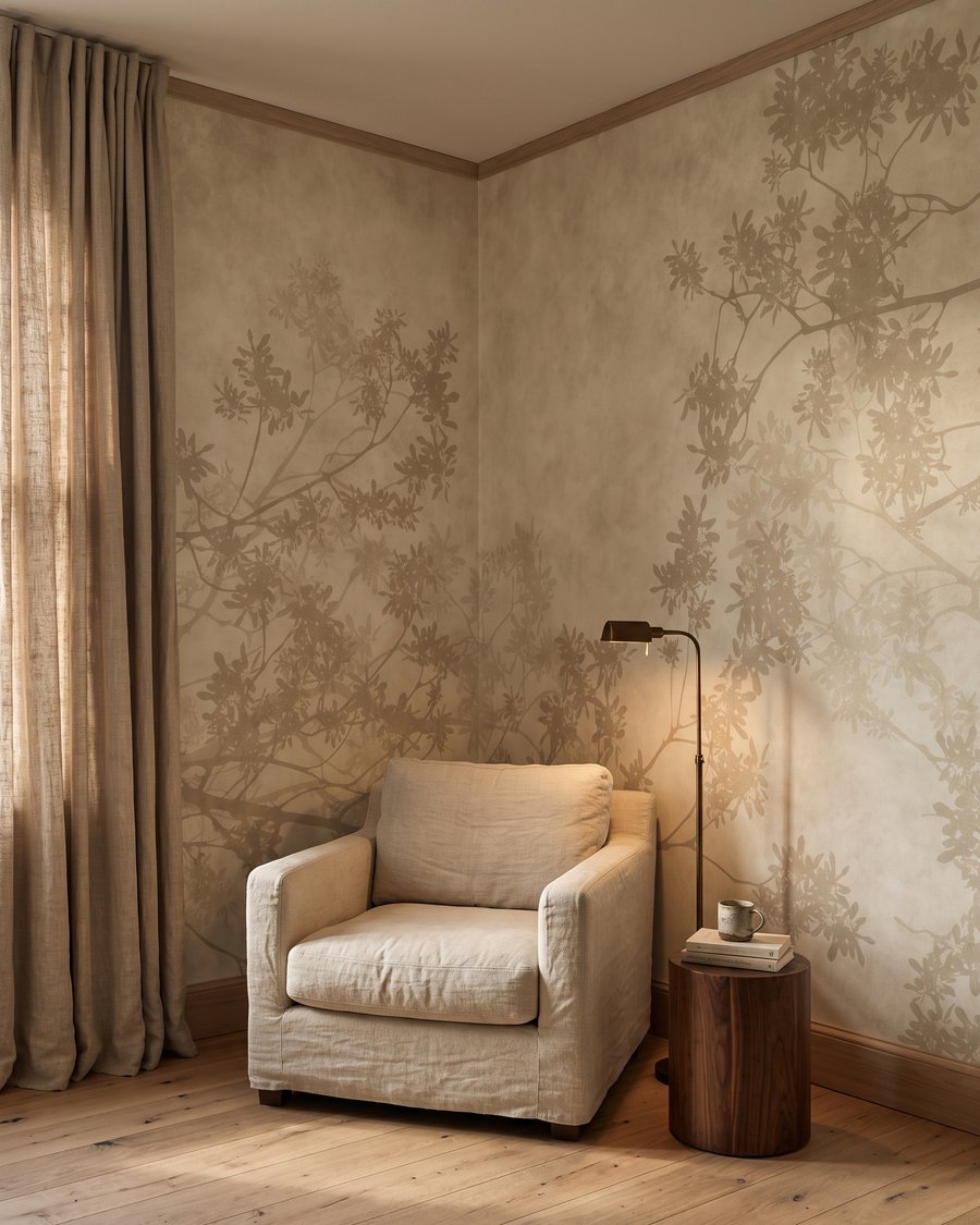 Branchages en couches claires dans un intérieur