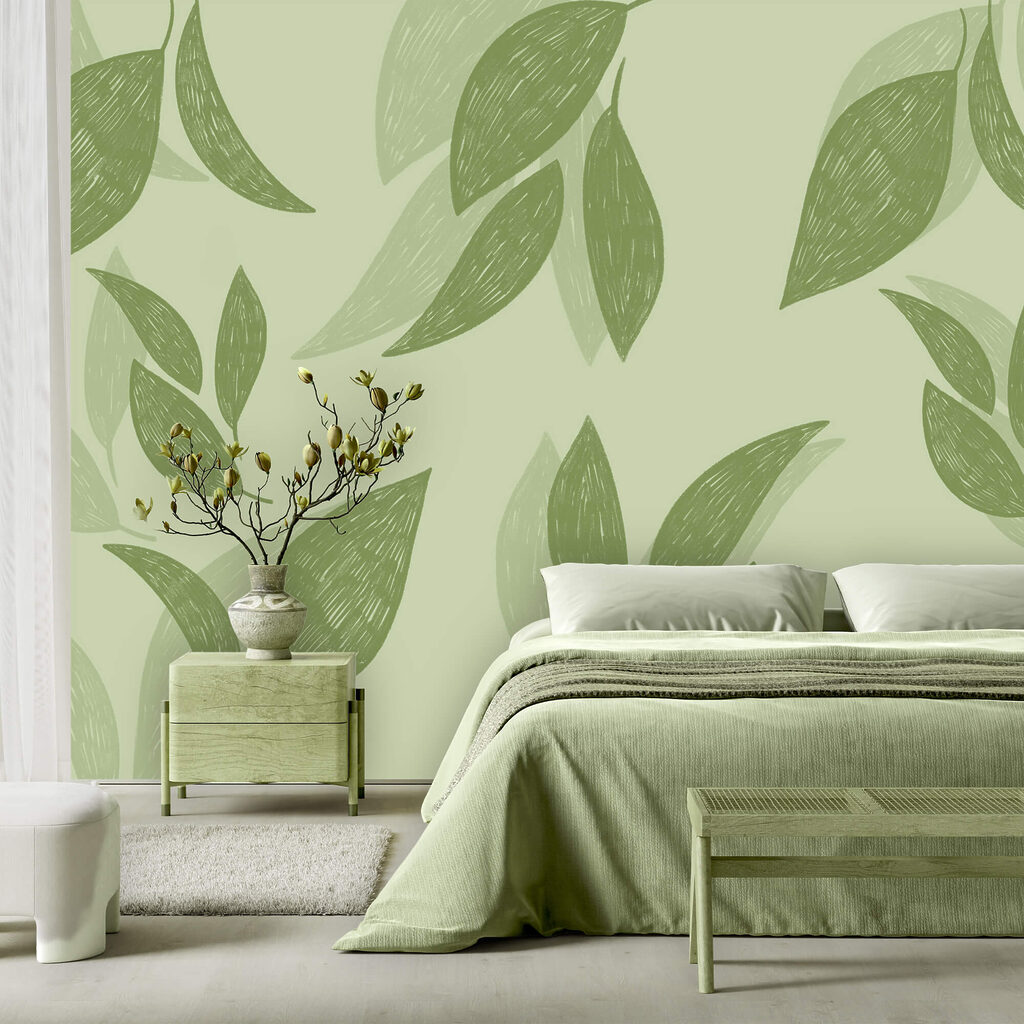 Grandes feuilles vertes — intérieur 1