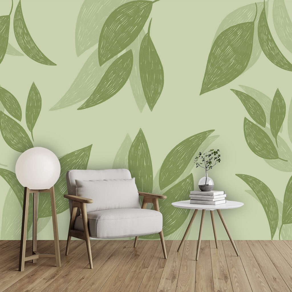 Grandes feuilles vertes — intérieur 2