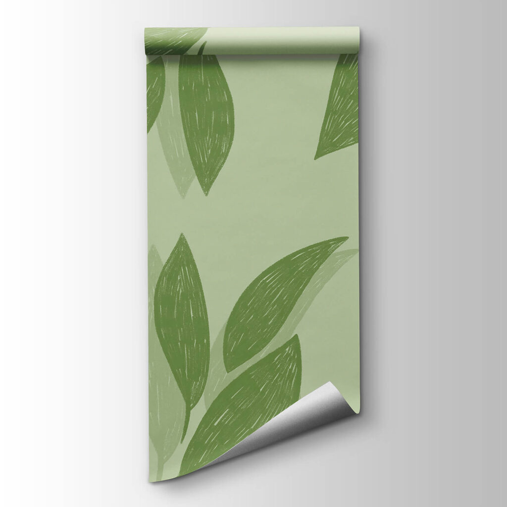 Grandes feuilles vertes — vue du produit