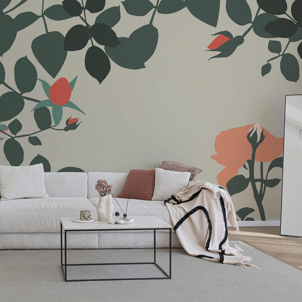 Boutons et feuilles rondes — intérieur 2