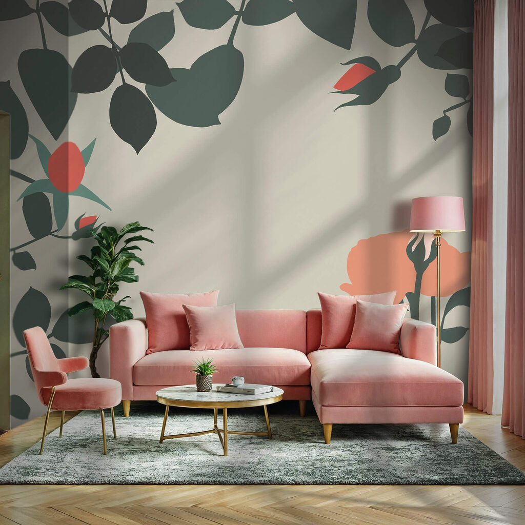 Boutons et feuilles rondes — intérieur 1
