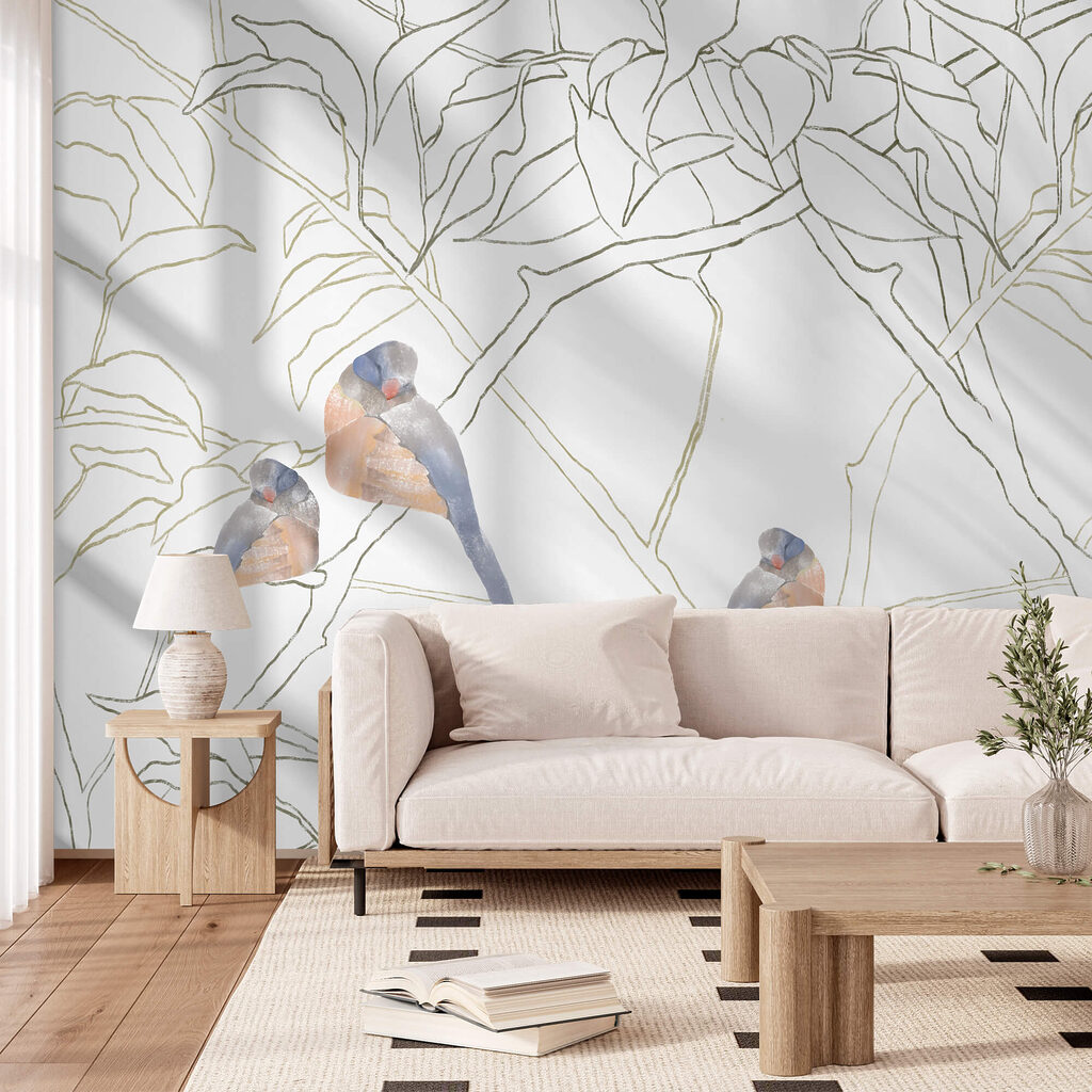 Oiseaux aux postures variées — intérieur 2