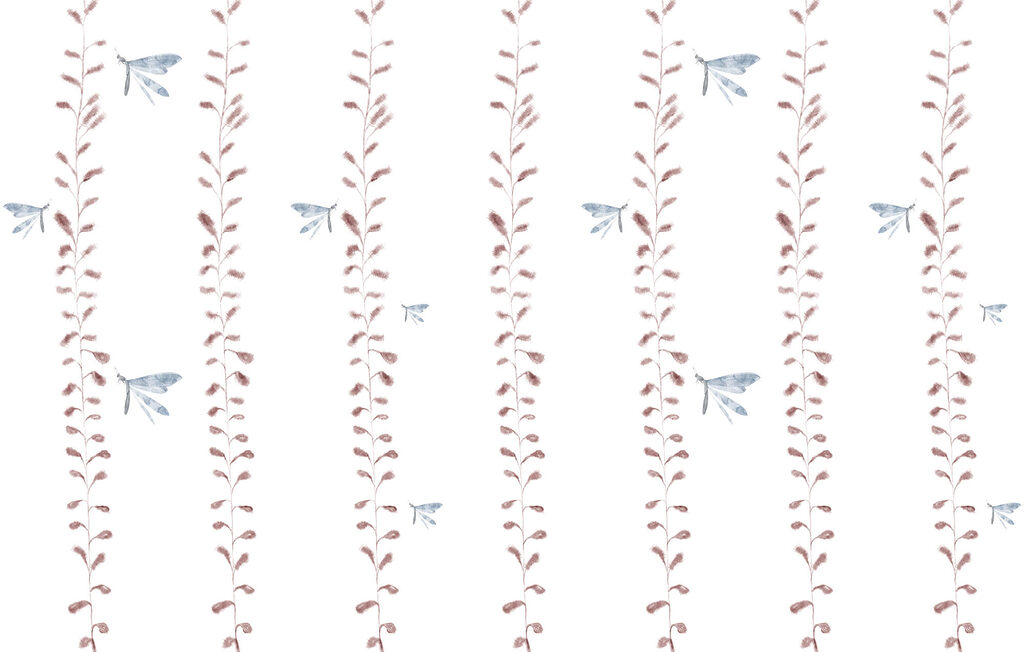 Rameaux et papillons — motif complet