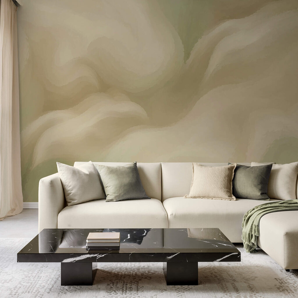 Vague jaune tendre dans un intérieur