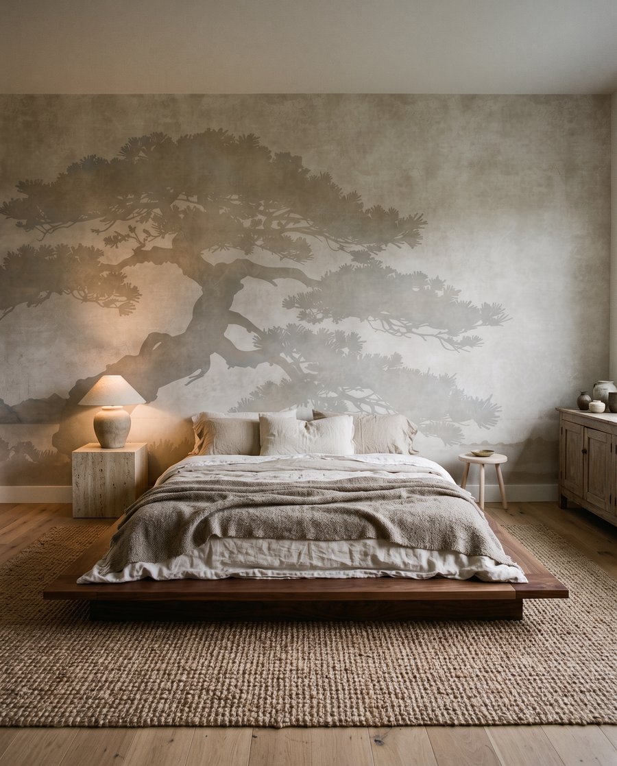 Ramure dans la brume dans un intérieur