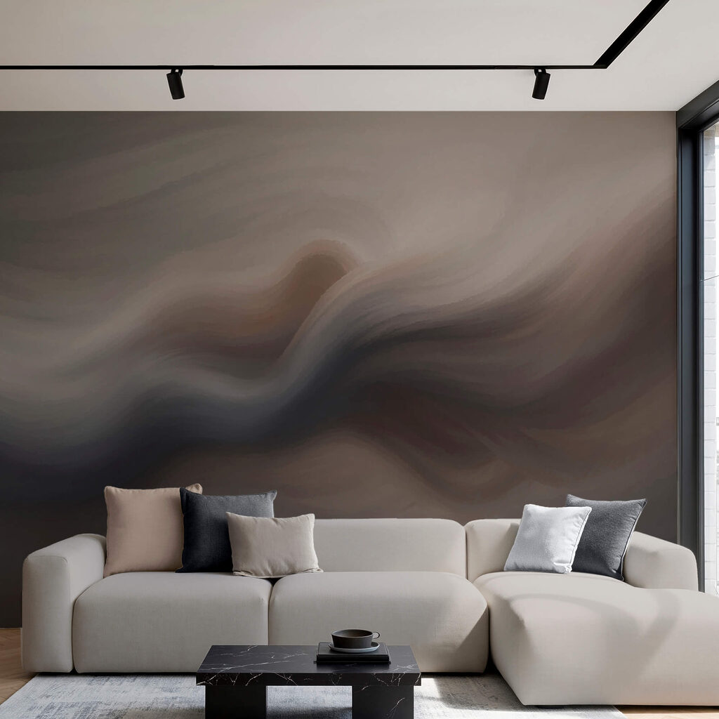 Tourbillon sombre et doux dans un intérieur