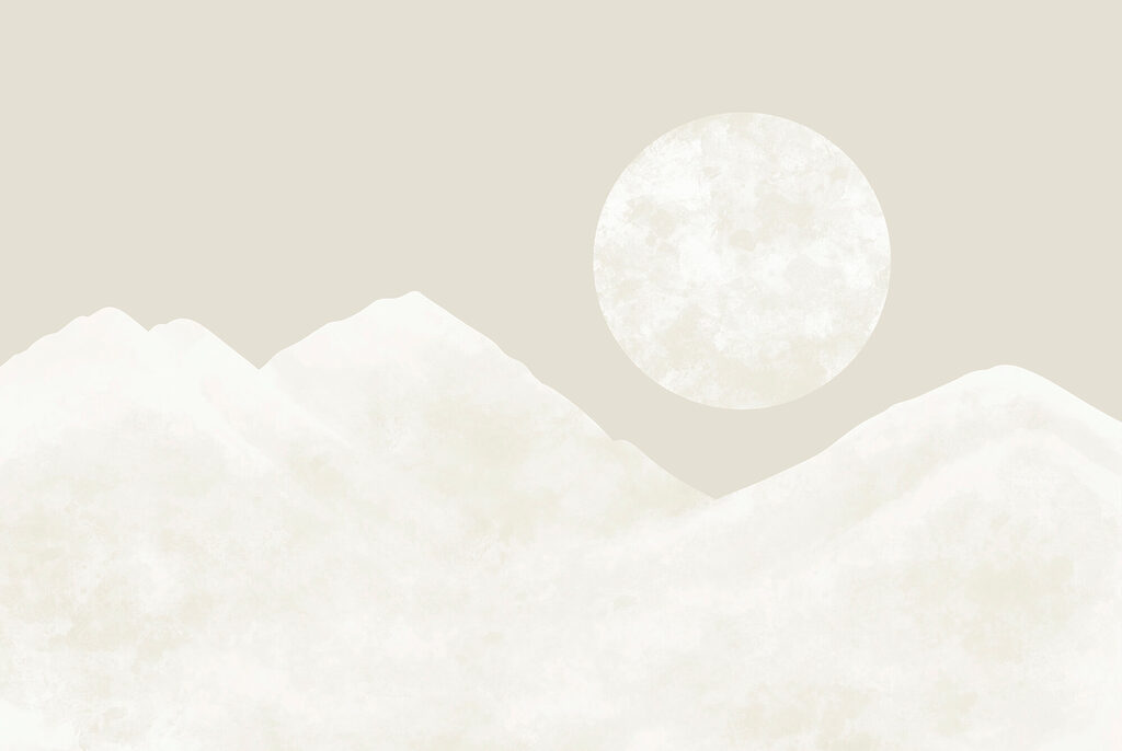 Lune sur les montagnes — motif complet