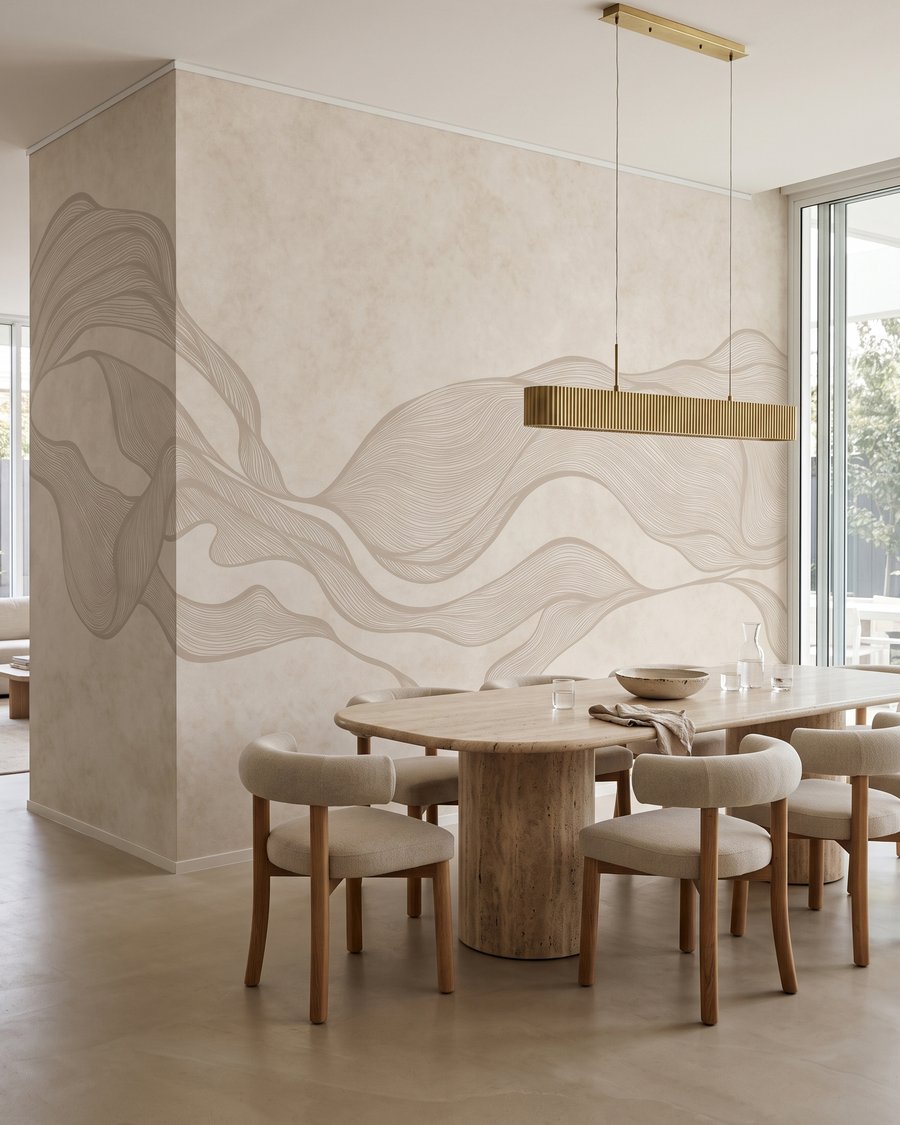 Lignes en rubans dans un intérieur