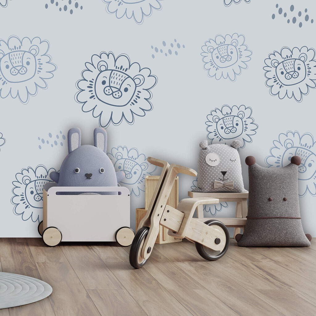 Petites têtes de lion dans un intérieur
