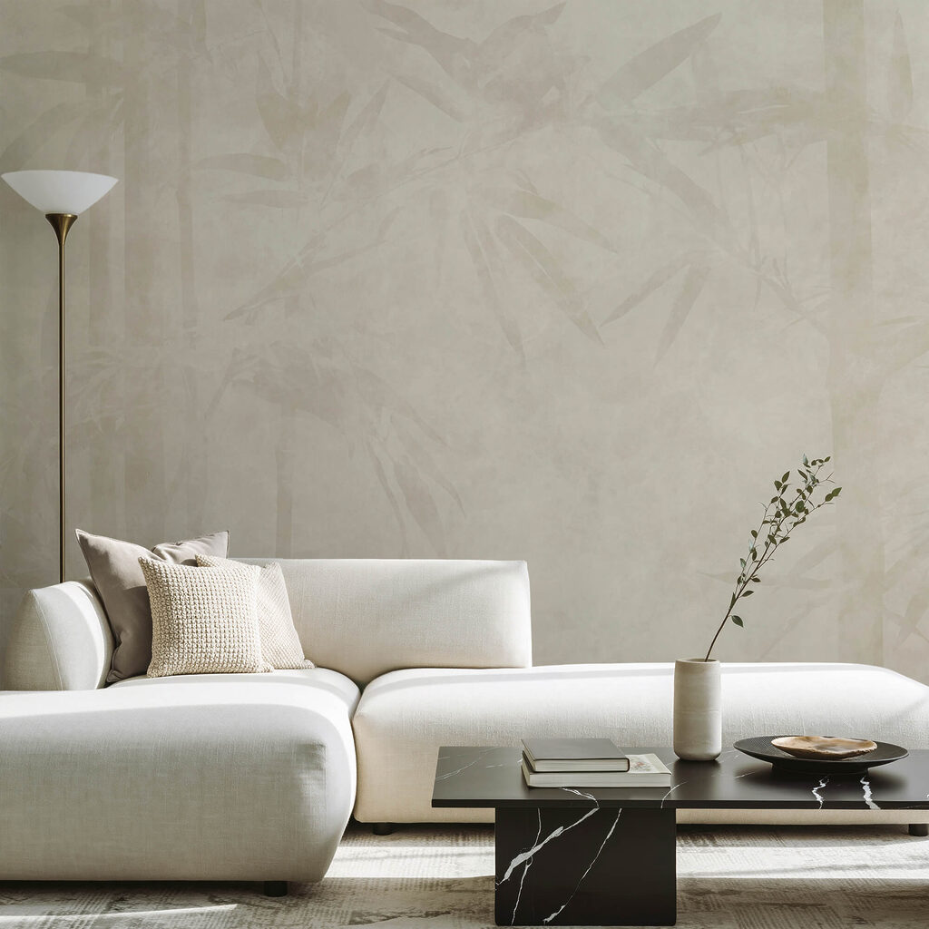 Ombre légère de bambou dans un intérieur