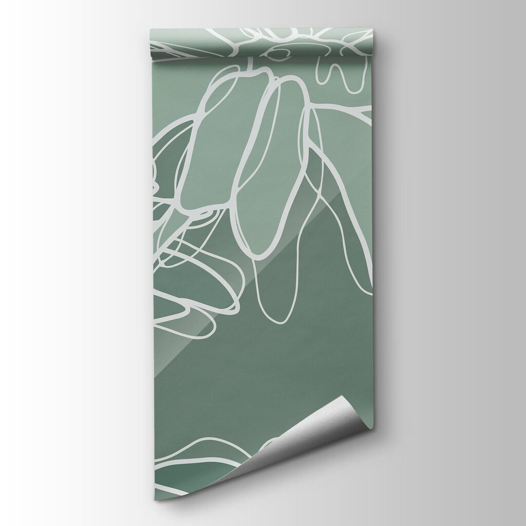 Fleurs sur fond vert — vue du produit