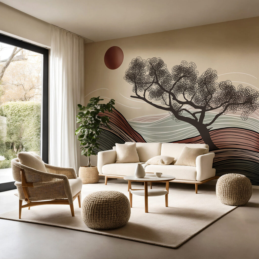 Arbre penché au soleil — intérieur 2