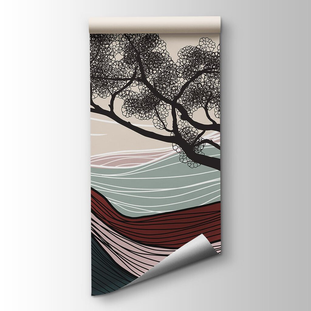 Arbre penché au soleil — vue du produit