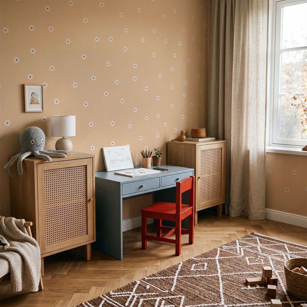 Fleurs en pointillé — intérieur 1
