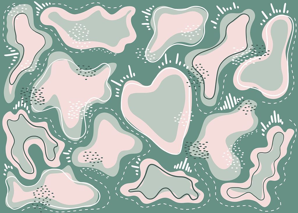 Formes aux bords pointillés — motif complet
