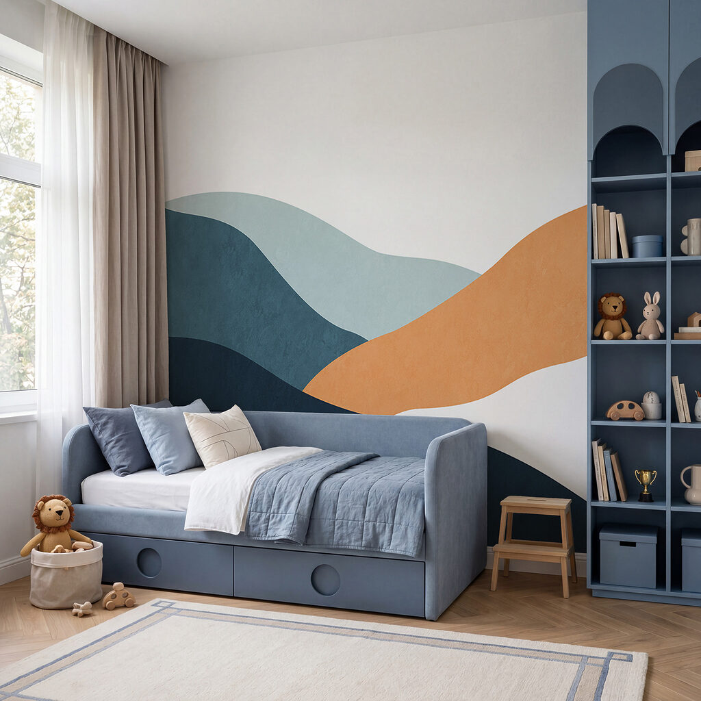 Vallée en aplats colorés — intérieur 2