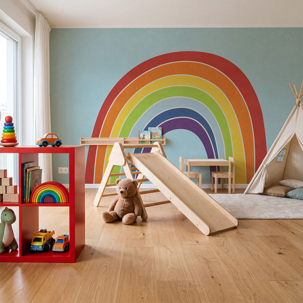 Arc-en-ciel à sept bandes dans un intérieur