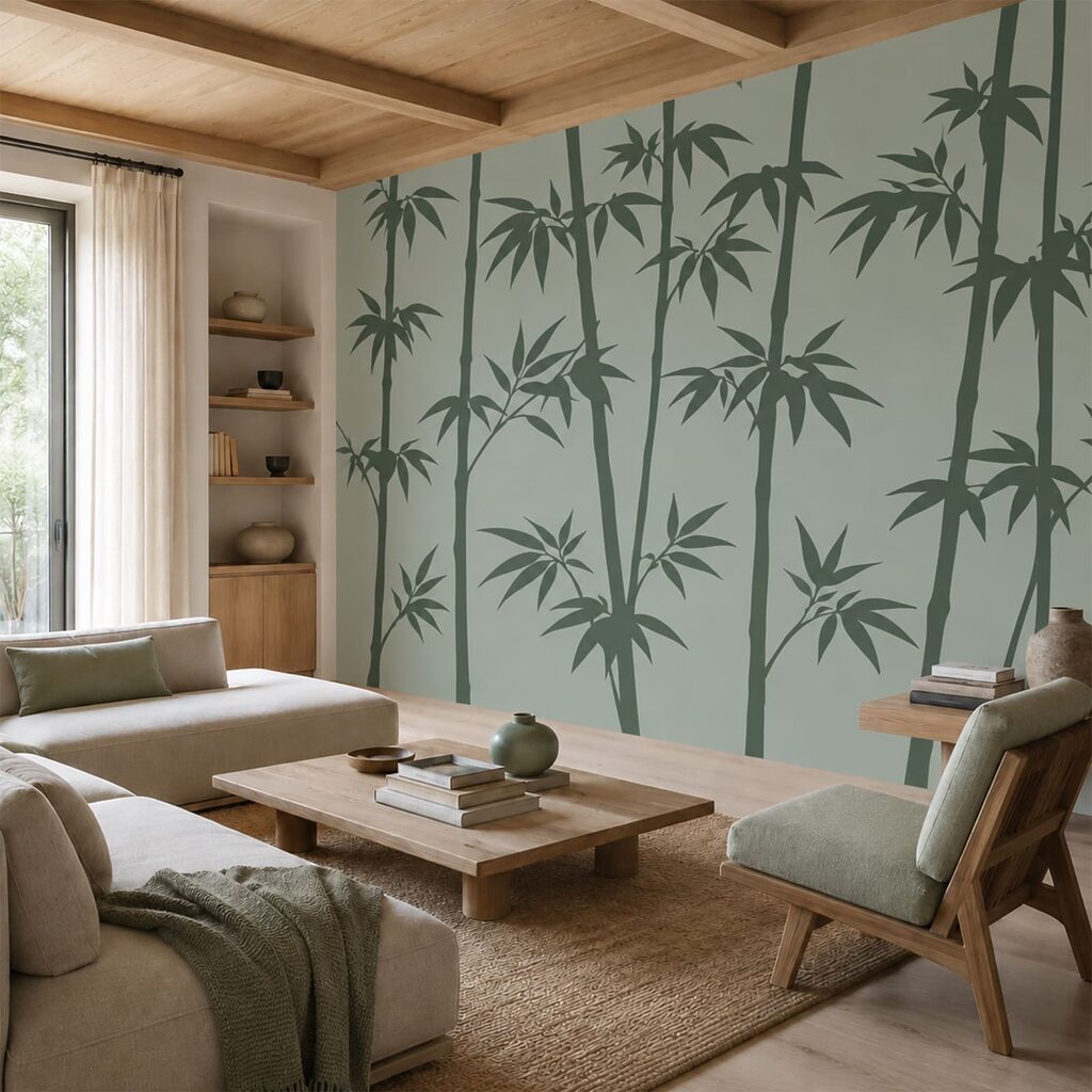 Tiges de bambou élancées — intérieur 1
