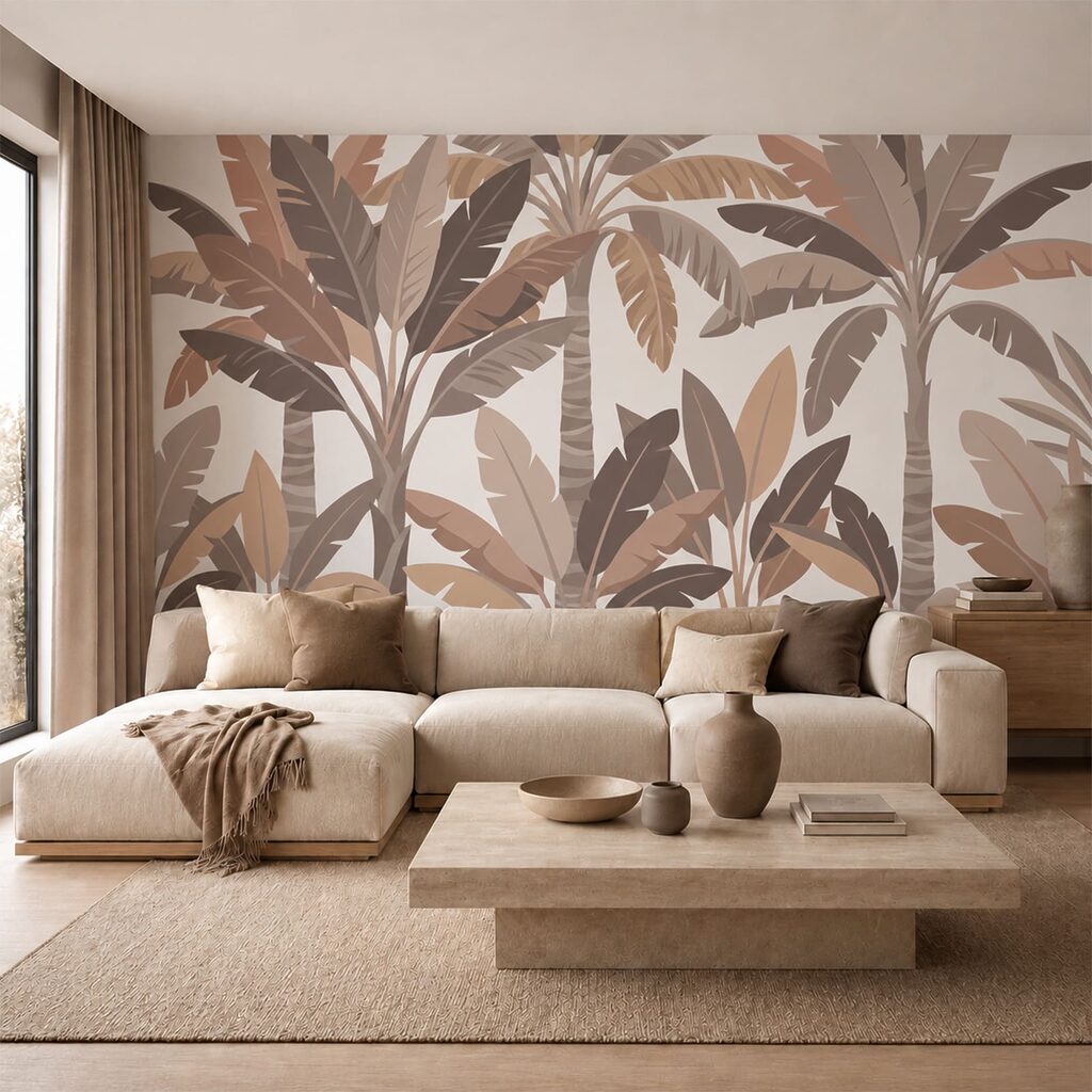 Feuilles tropicales en aplats — intérieur 2