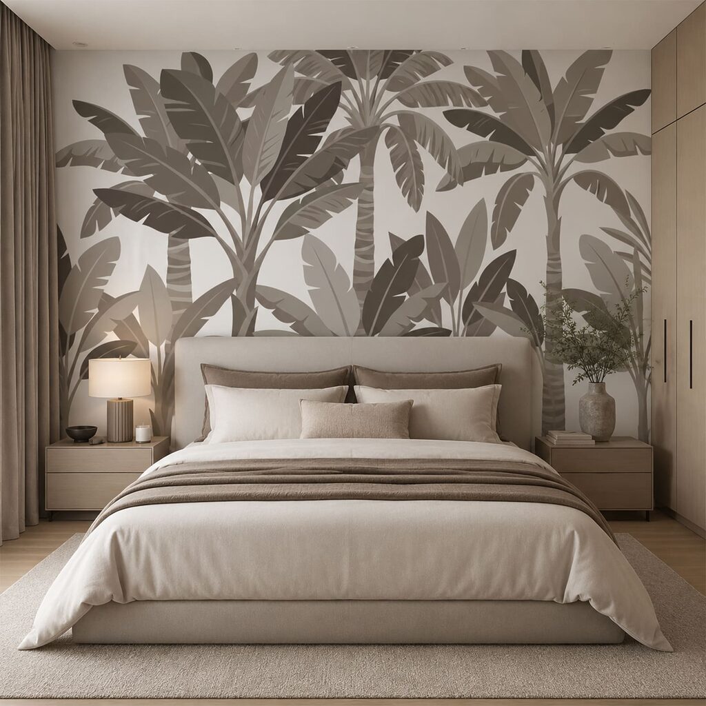 Feuilles tropicales en aplats — intérieur 1