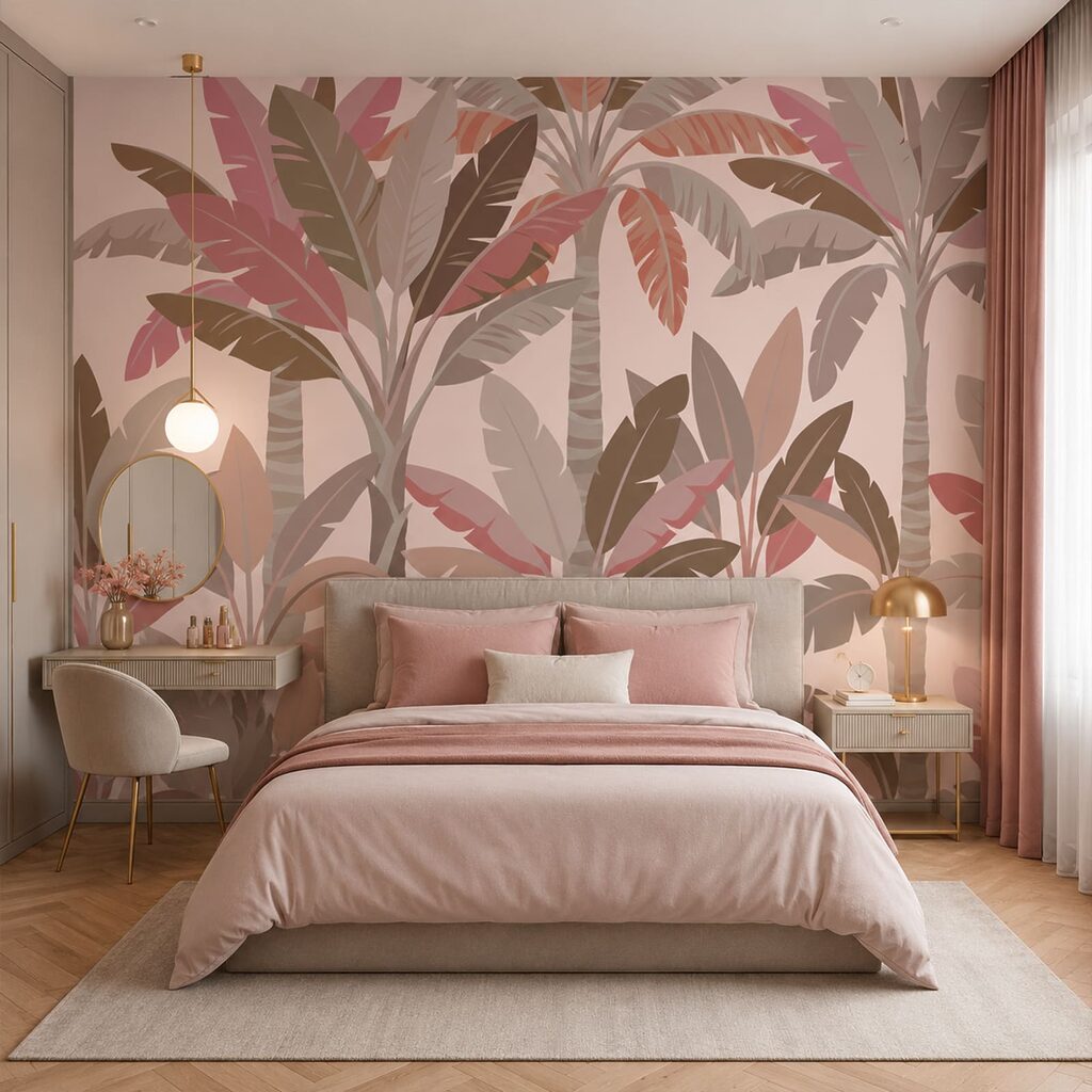 Feuilles tropicales en aplats — intérieur 2
