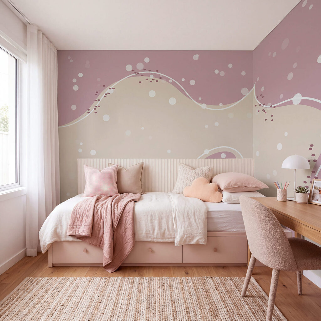 Forme douce et pointillés dans un intérieur