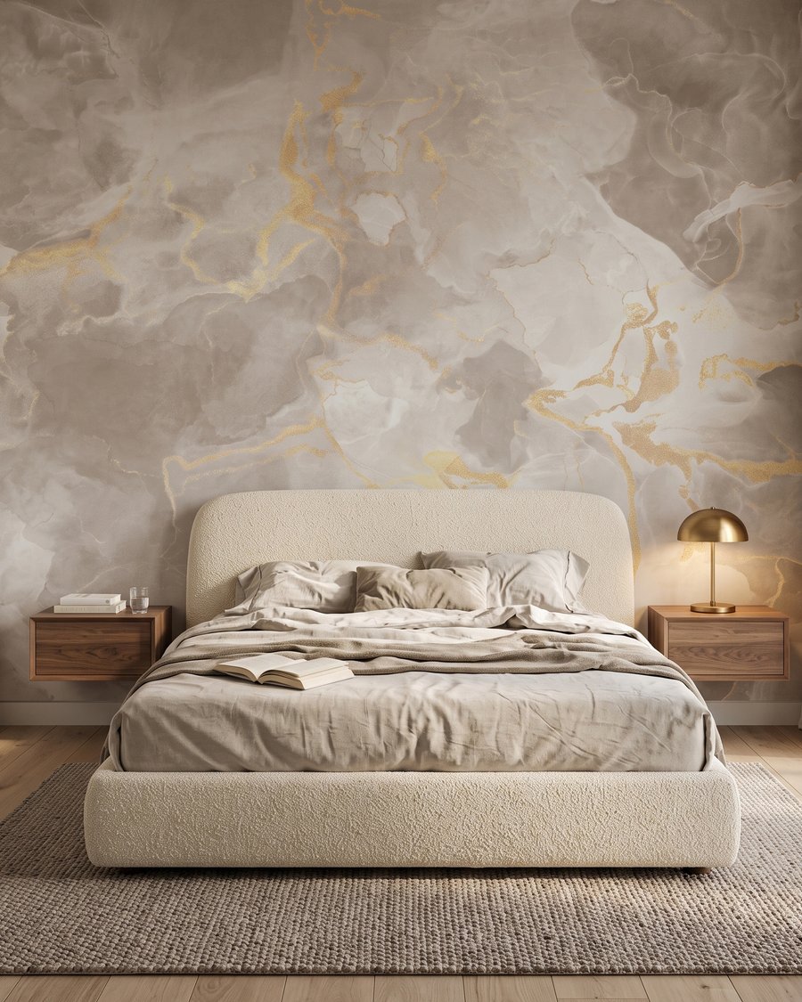 Nuages veinés d’or dans un intérieur