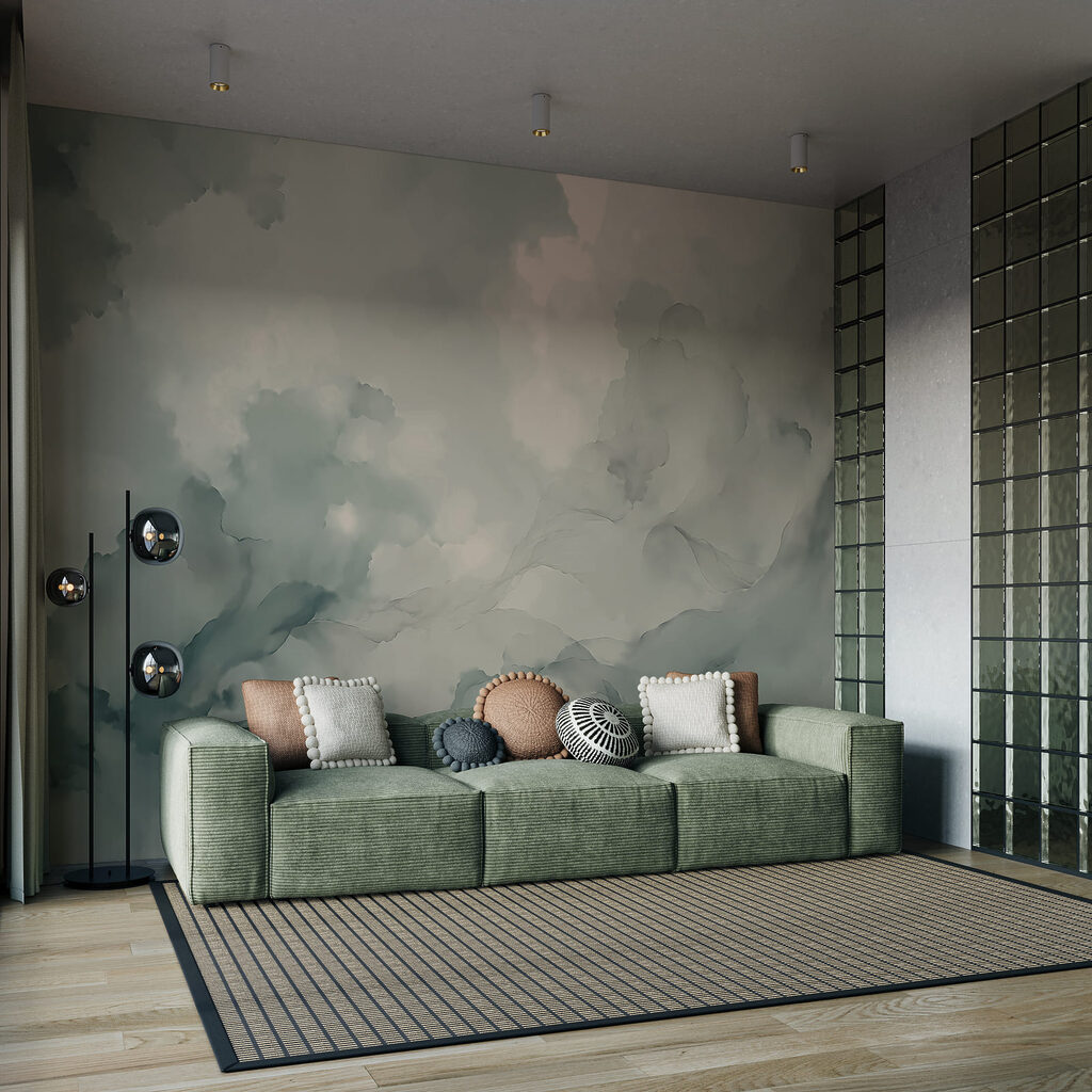 Nuages d’aquarelle dans un intérieur