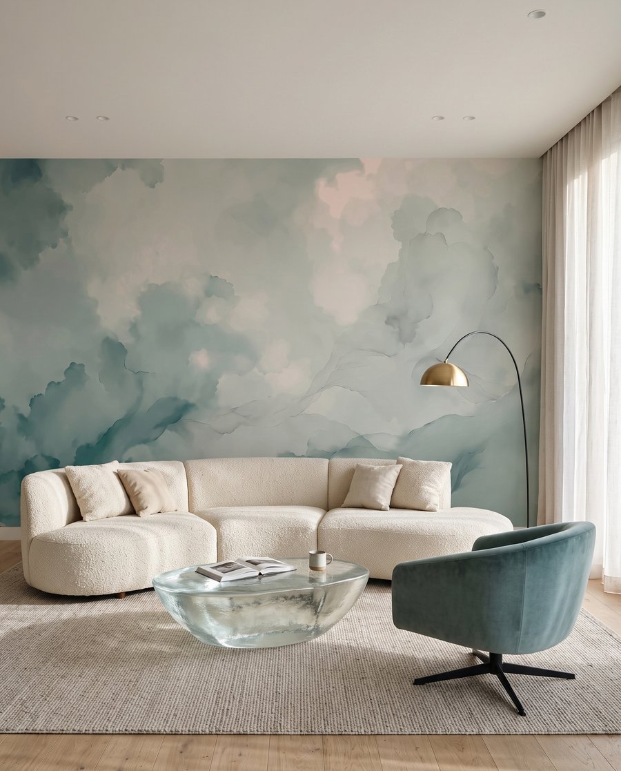Nuages d’aquarelle dans un intérieur
