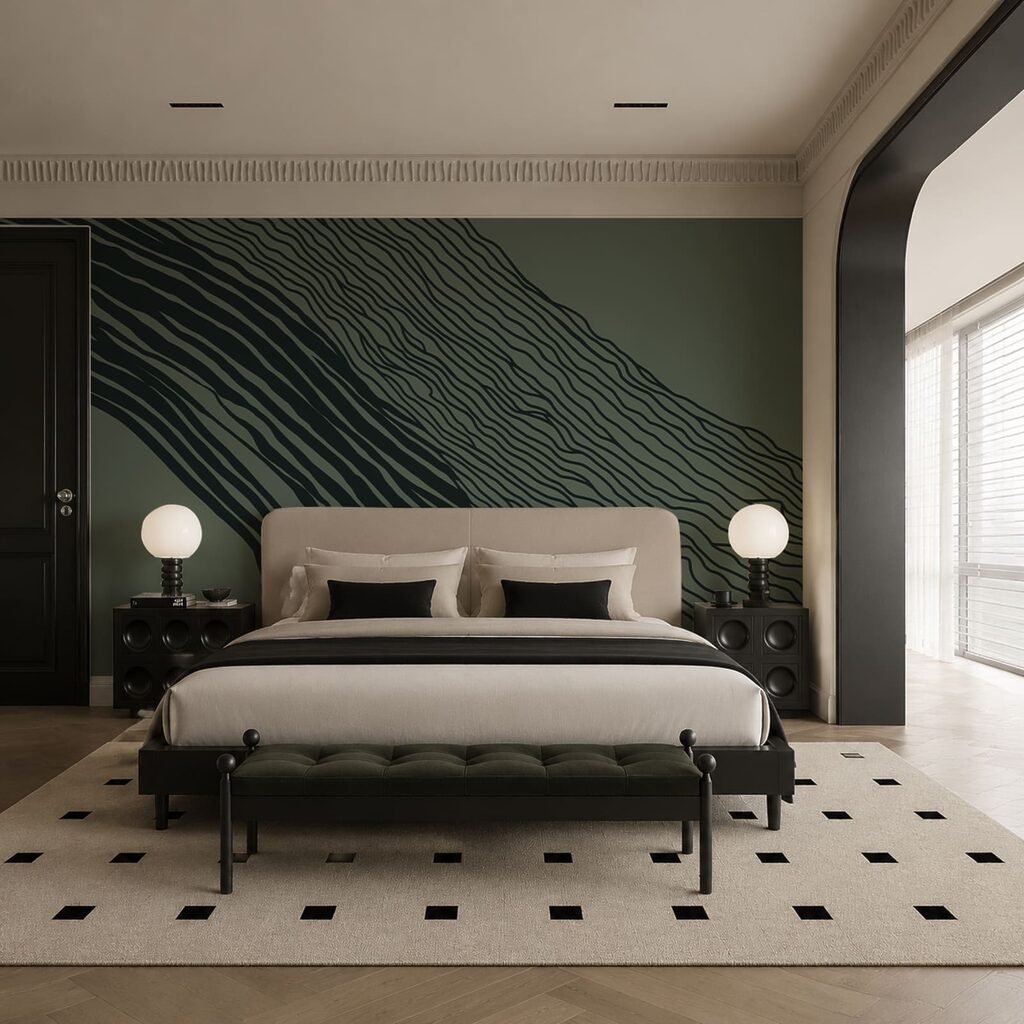 Rivière de fines lignes dans un intérieur