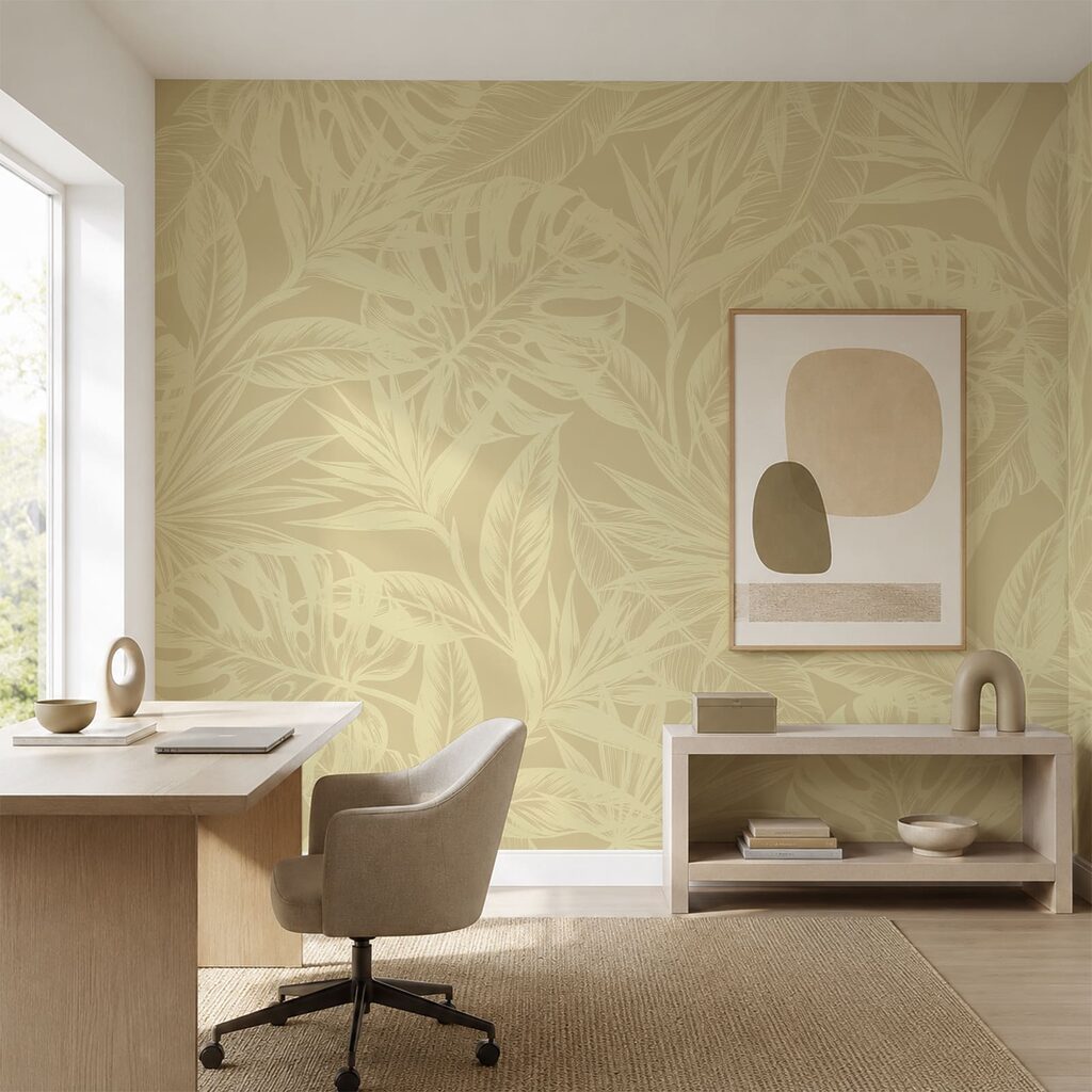 Feuillage tropical délicat dans un intérieur