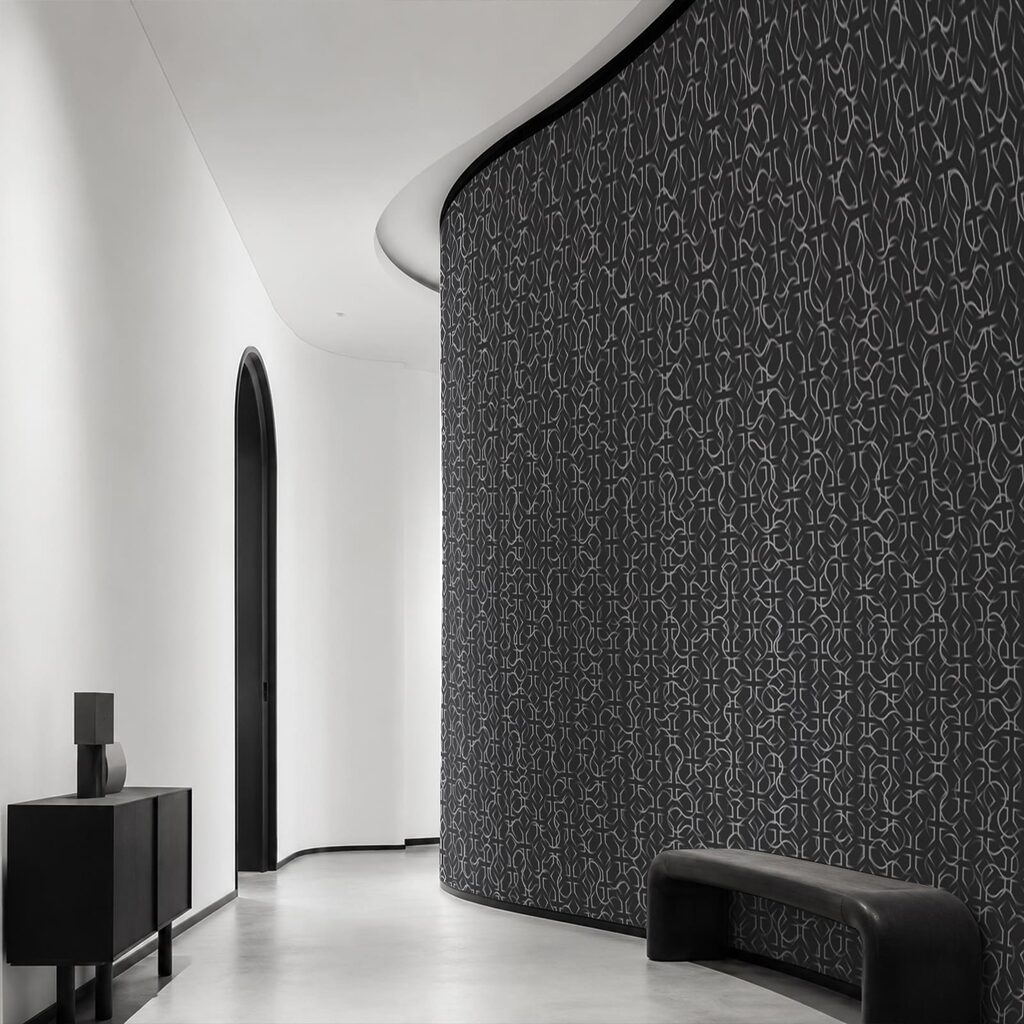 Volutes en bandes verticales — intérieur 2