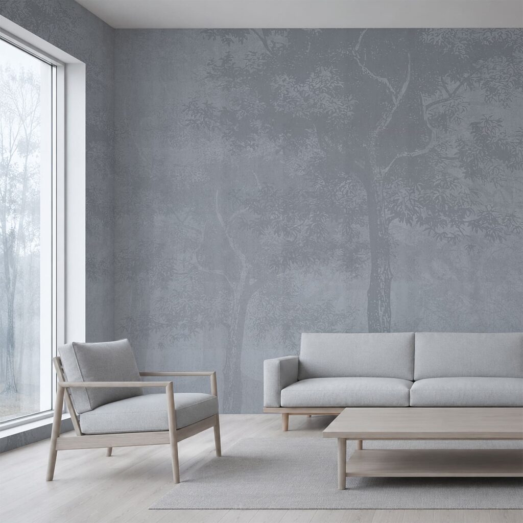 Futaie dans la brume dans un intérieur