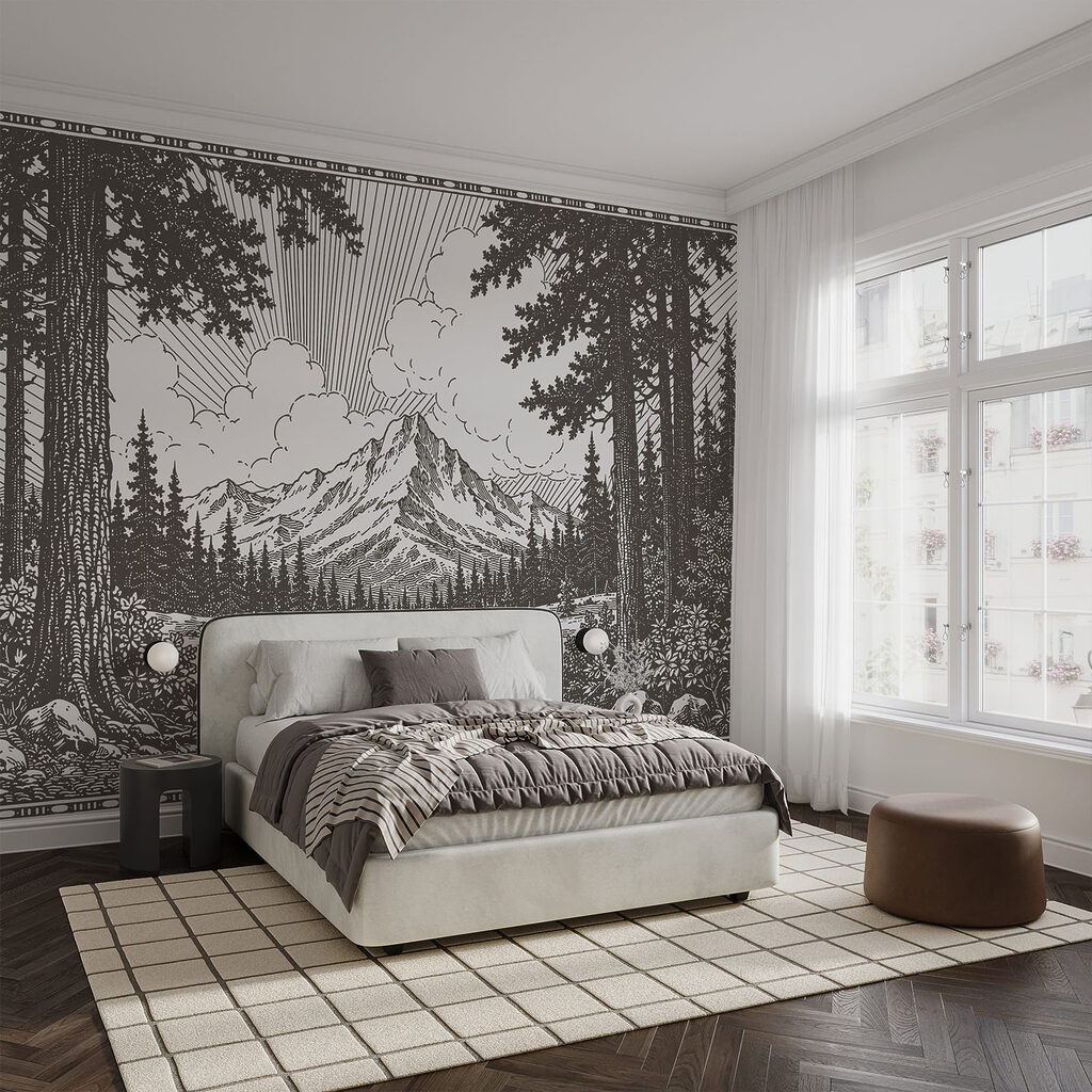 Sommet entre les arbres — intérieur 1