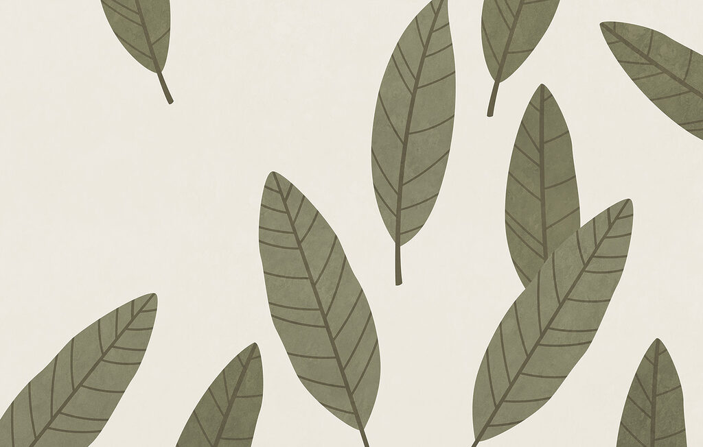 Longues feuilles éparses — motif complet