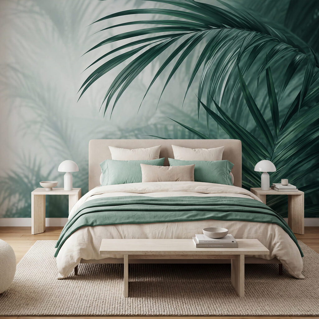 Palmes et brume tropicale — intérieur 1