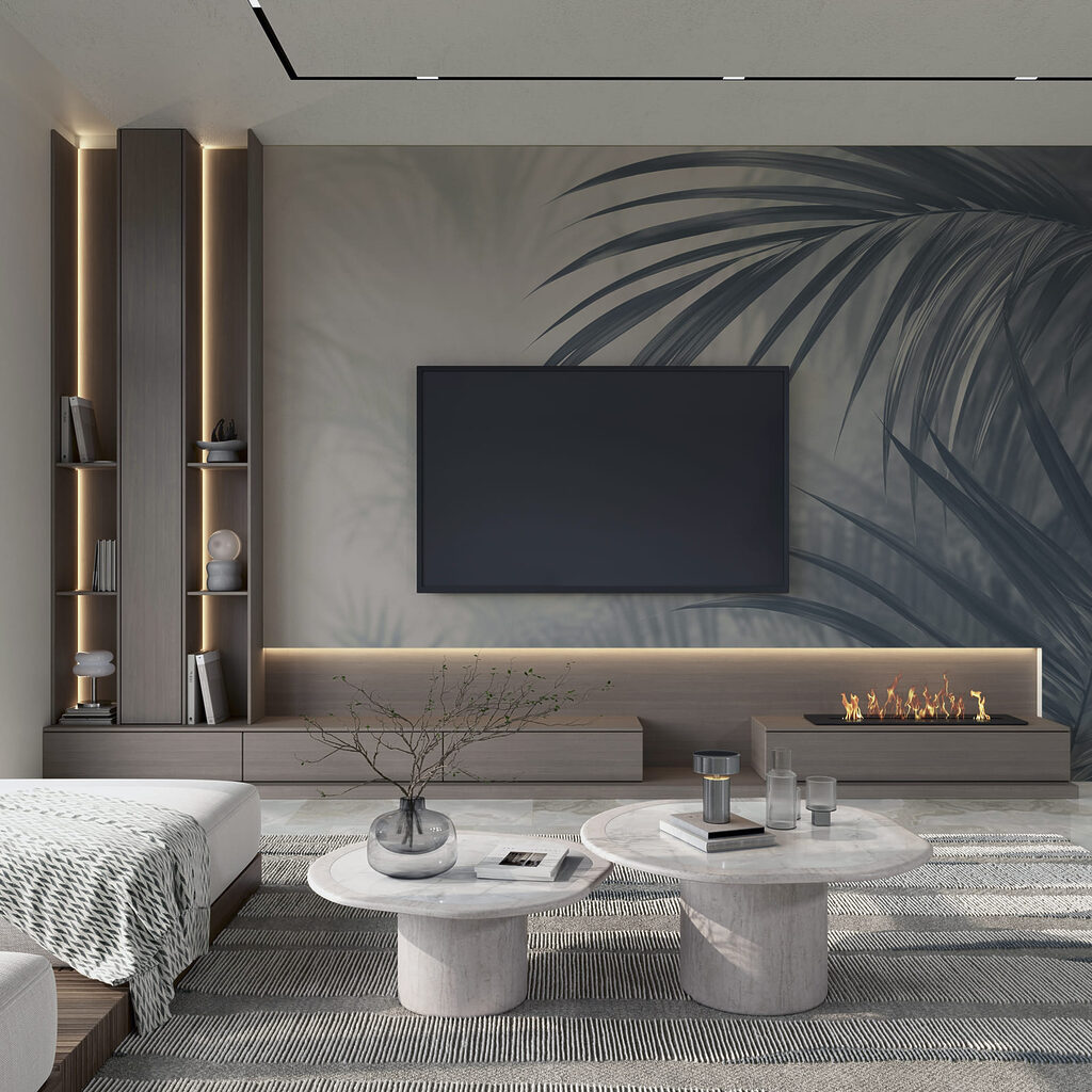 Palmes et brume tropicale — intérieur 3